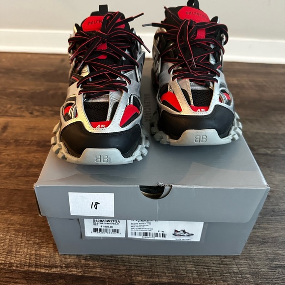 Balenciaga Track Sneaker 'Black Red Silver' 542023W2FSA1169 - Picture 2 of 5